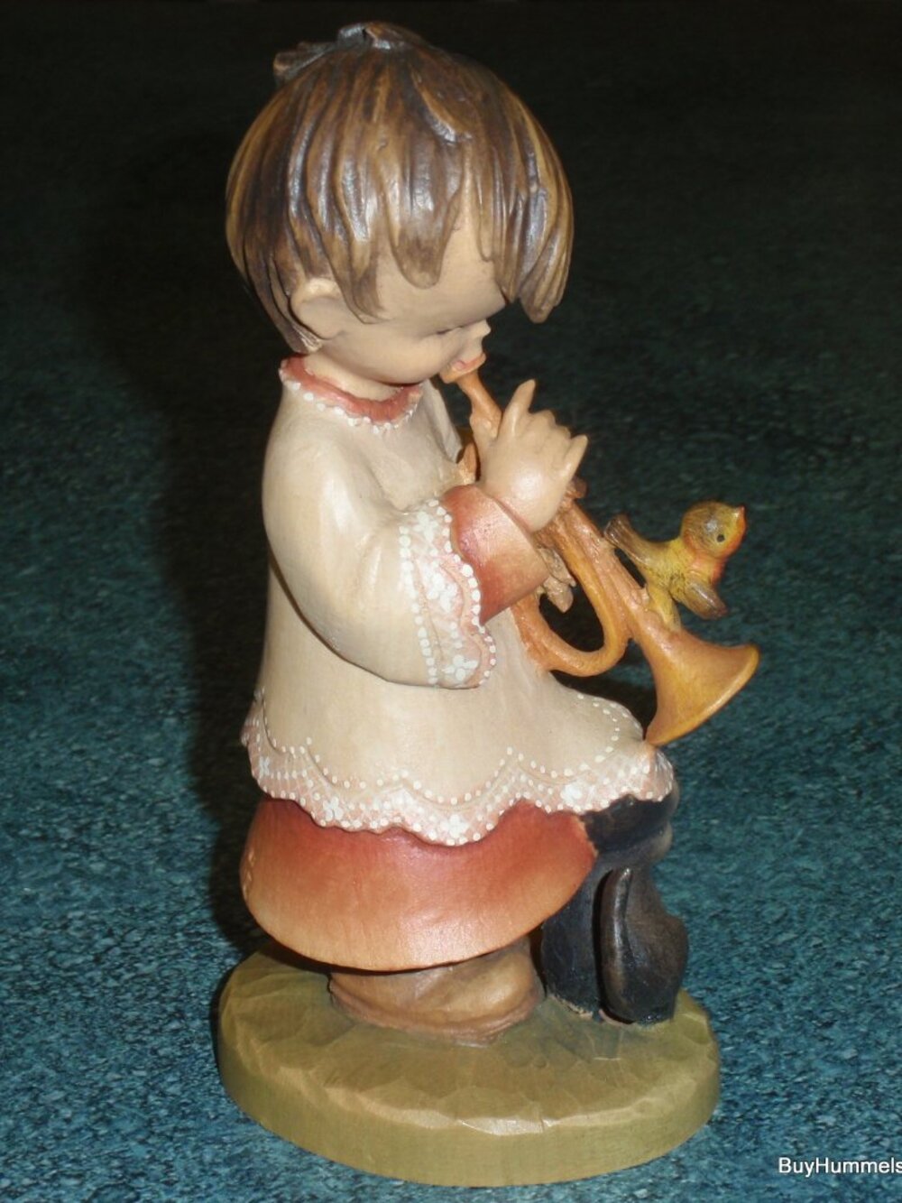"Trumpeter" ANRI Wood Carved Figure By Ferrandiz SIGNED BY Rudi Kostner - RARE! - Picture 5 of 10